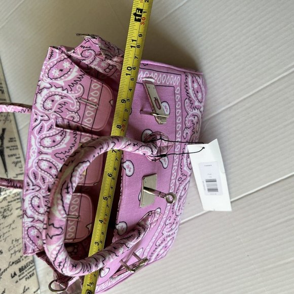 Veronica Beard Paisley Print Pink Mini Tote Bag Crossbody Strap❤️Gift❤️ - Picture 4 of 11